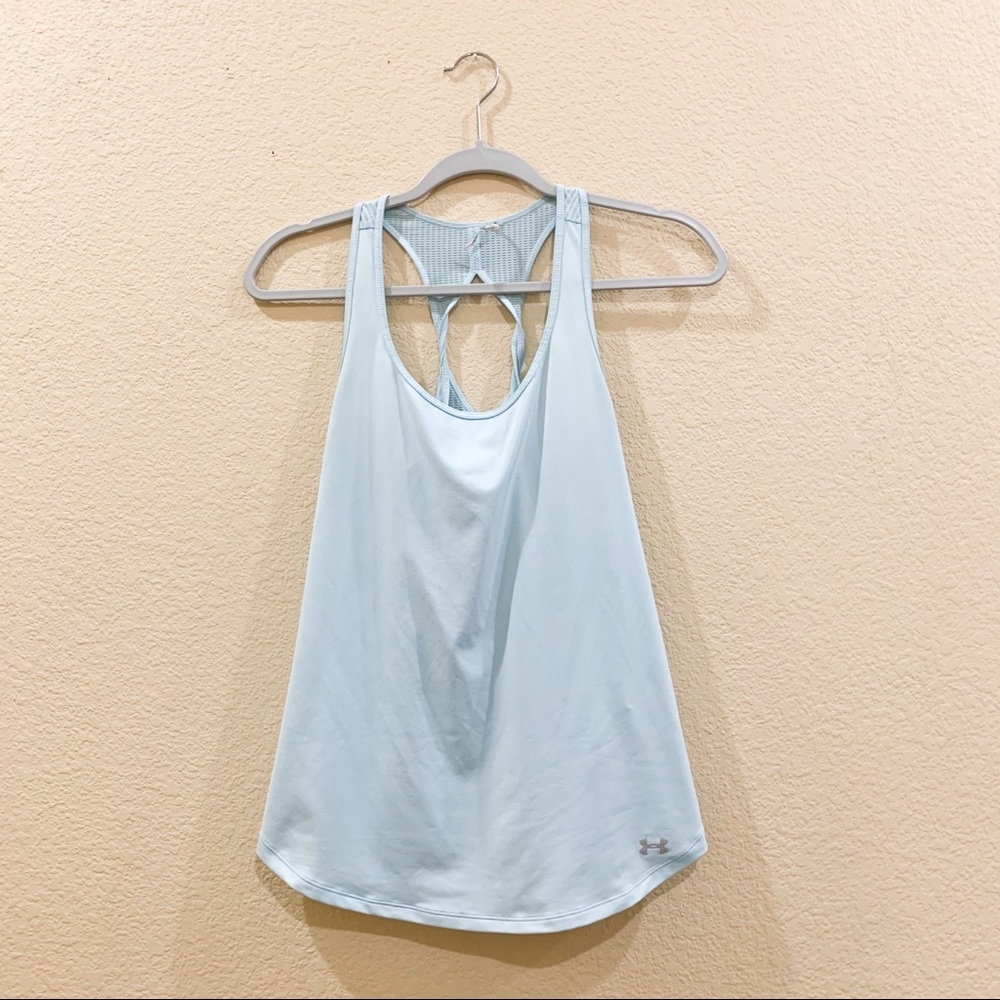 Baby Blue, under armor tank top, Size S